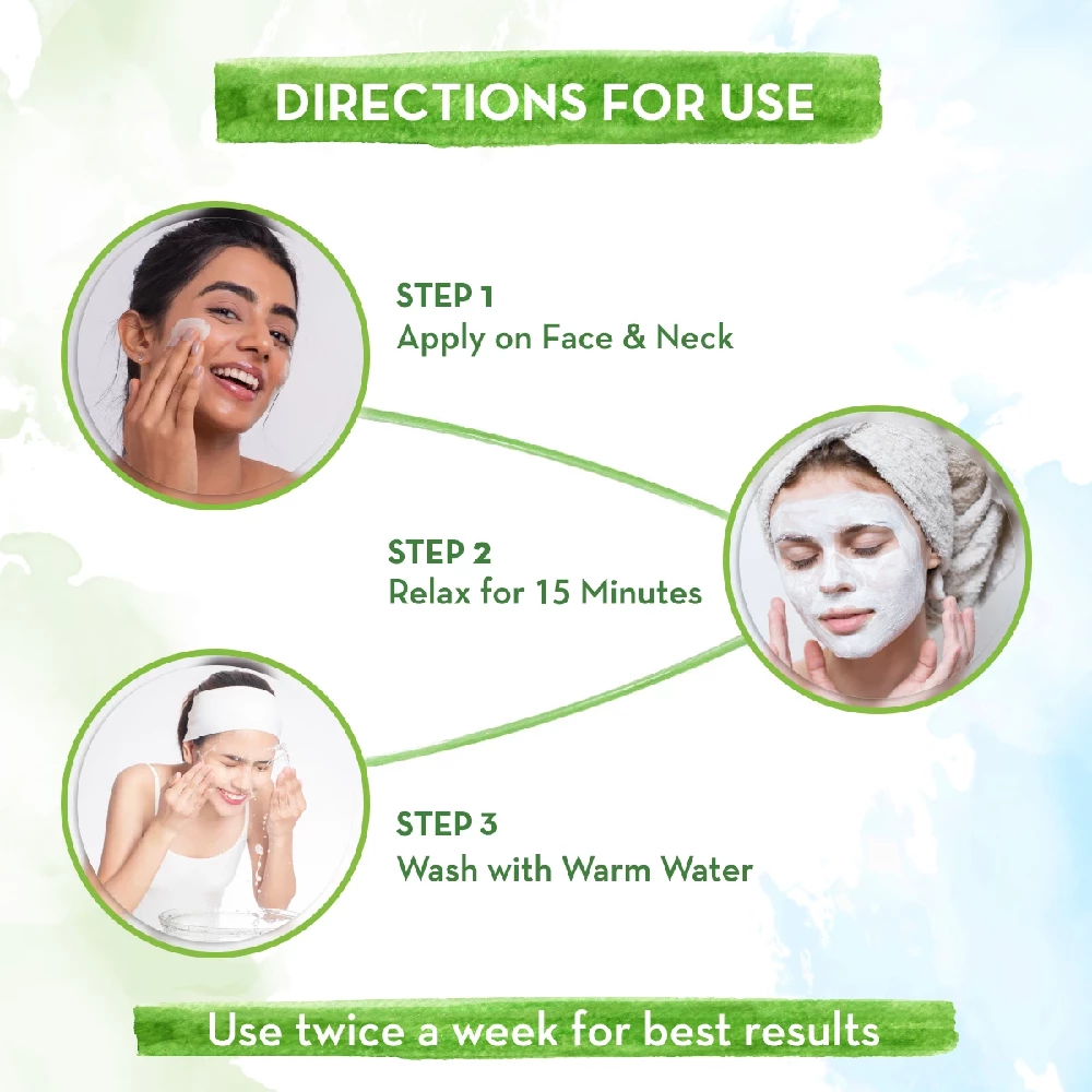 Neem Face Mask with Neem and Tea Tree for Pimples and Zits, 100ml-5.webp